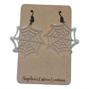 Spiderweb Acrylic Drop Earrings